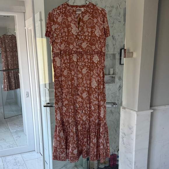 fabindia Dresses & Skirts - Floral Rust Maxi Dress